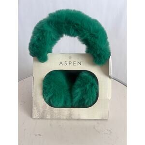ASPEN FAUX FUR WINTER EAR MUFFS EMERALD GREEN NEW WITH TAGS